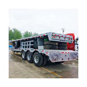 รถกึ่งพ่วงพื้นเรียบเหล็กขนาด 20 ฟุต สภาพใหม่ แบบ 2 เพลา สำหรับขนส่งบนรถบรรทุกพื้นสูง - Product Image 1