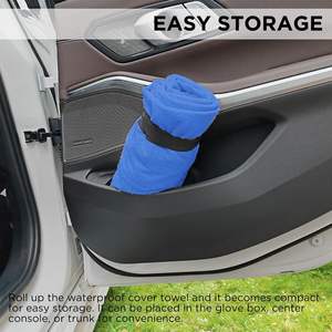 เบาะรองนั่งด้านหน้าสีน้ำเงินรอยัลพรีเมี่ยมป้องกันเหงื่อกันลื่นสำหรับรถยนต์ที่ดีสำหรับการเล่นกระดานโต้คลื่นในยิม-กันน้ำ - Product Image 3