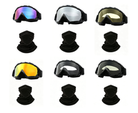 Masque de moto avec cagoule, masque de ski pour moto tout-terrain, VTT, motocross, course, avec cache-cou et bandana