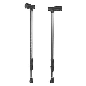 Stainless Steel Telescopic Walking Stick Lightweight Rubber Tip For Elderly 3 Joint Adjustable Height - Product Image 5