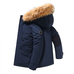 Veste d'hiver à <span class=keywords><strong>grand</strong></span> col en fourrure, vêtements thermiques épais résistants au <span class=keywords><strong>froid</strong></span>, manteaux en duvet pour hommes et femmes - Product Image 6