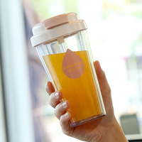Gobelet en plastique réutilisable, écologique, isolé, design moderne, grande capacité, double paroi, sûr pour le café, le jus, utilisation en extérieur