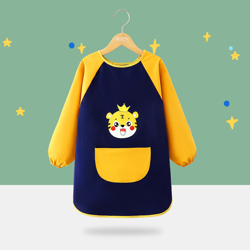 Manga larga corona tigre-azul y amarillo