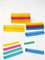 Support de tuiles de mahjong en acrylique transparent moderne, ensemble de bâtons de poussée, accessoires de mahjong colorés disponibles, table de jeu de mahjong américaine