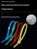 Attache en nylon réutilisable avec boucle lâche, ruban de câble rétractable et détachable, fixation rapide, largeur 4 mm/5 mm/8 mm, longueur 150-300 mm