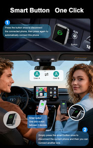 OEM CarPlay & แอนดรอยด์ออโต้อะแดปเตอร์ BT 5.4 WiFi V821ดองเกิลแบบมีสาย USB แปลงปลั๊ก-N-Play แบบพกพากล่อง Ai สำหรับ <span class=keywords><strong>iPhone</strong></span> - Product Image 3