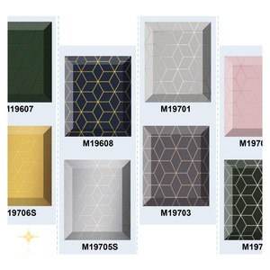 Nuevos diseños modernos 3d papel tapiz metálico para decoración del hogar, rollos de papel tapiz dorado para interiores en exist - Product Image 3