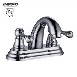 Kaiping moderno lujo lavabo latón agua 3 agujeros grifo baño fregaderos mezcladores lavabo grifos con CUPC