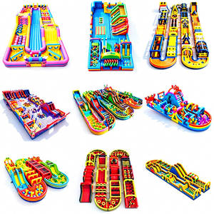 Tobogán Inflable Gigante con Obstáculos, Castillo Inflable, Parque de Diversiones Comercial al Aire Libre, Juego de Carreras - Product Image 3