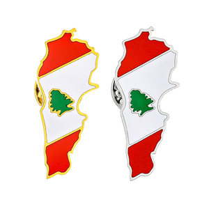 Libanon Karte Halskette Schmuck Libanon Flagge Schlüssel bund Tourist Souvenir Werbe geschenk Charm Anstecknadel Abzeichen <span class=keywords><strong>Promotion</strong></span> Geschenke Libanon Pins - Product Image 1