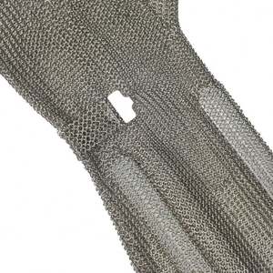 Guantes de malla de acero inoxidable 304L de puño largo de 19cm aprobados por CE para matanza de carniceros - Product Image 3