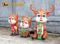 Benim DINO AA-196 3d robotik hayvan modeli sevimli ren geyiği Animatronic modeli