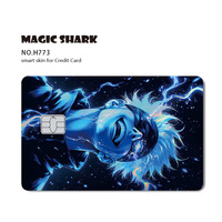 Autocollant de peau personnalisé brillant Magic Shark OEM, sans danger pour la peau, pour les cartes de crédit Master Visa
