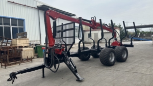 Rimorchio Forestale Resistente con Capacità di Carico di 12 Tonnellate, Rimorchio per Legname ad Alte Prestazioni per Lavori <span class=keywords><strong>Professionali</strong></span> di Disboscamento - Product Image 5