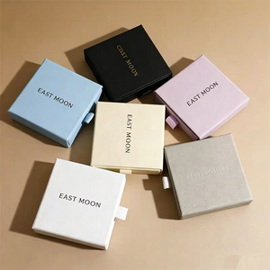 Custom Logo Sliding Drawer Jewelry Box Luxury Cardboard Earring Bracelet Gift <b>Packaging</b> Box - Product Image 2