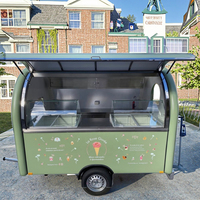 Mini-remorque alimentaire mobile pour shawarma, hot-dogs, avec équipement de cuisine complet, kiosque à pizza pour la vente de snacks de rue, crème glacée, café et services de traiteur