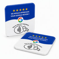 Individuell Bedruckte Acryl Wasserdichte Mini-Etiketten RFID-Karte mit NTAG213 Chip 13,56MHz NFC für Google Shop Bewertungen