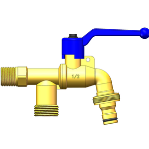 Grifo Doble para Exteriores de 1/2"×3/4" Anticongelante con Bloqueo |   Latón |   THS Thermostyle ® - Product Image 1