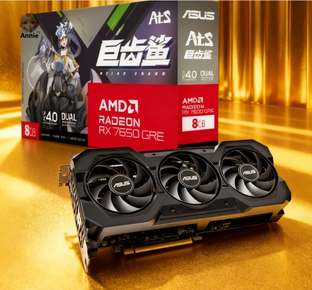New Arrival Giant Shark RX7650GRE O8G GeForce Gaming Graphics Card PCI Express 4.0 192-Bit Compatible AS-US ATS Desktop