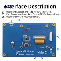 Módulo de Pantalla Táctil Capacitiva LCD IPS MIPI-DSI de 7/5/4.3 Pulgadas y 800*480 para Raspberry Pi
