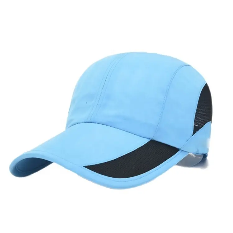 Moda yüksek kalite Unisex anti-UV spor kap yaz nefes su geçirmez hızlı kuru koşu beyzbol şapkaları yetişkin için