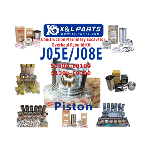 Construction Machinery Xinlian Parts S130A-E0100 S130b-E0390 J08e/J05e Engine Piston for KOBELCO Sk200-8 Sk330-8 Excavator Parts
