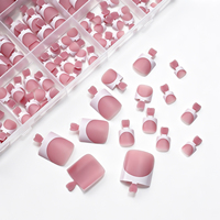 150 faux ongles de pieds carrés nude naturels à presser, courts, 14 tailles, réutilisables, pour mariage et usage quotidien