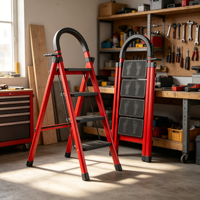Échelle et pièces d'échafaudage en aluminium pour la construction professionnelle, plateforme de travail multifonctionnelle robuste, échelle pliante