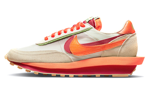 <span class=keywords><strong>Nike</strong></span> LDWaffle Net Orange Blaze Baskets Chunky pour femmes, en maille, à lacets, semelle extérieure en caoutchouc rembourrée, chaussures décontractées toutes saisons - Product Image 1