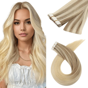 Extensiones de cinta hipoalergénica Cabello virgen de doble estiramiento Grado médico certificado para pelucas de quimioterapia Color teñido - Product Image 1