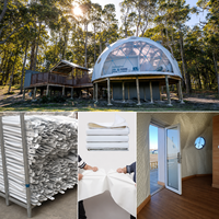 Domo Geodésico de Lujo para Glamping, Personalizado, de 23 pies, para Exteriores, Tipo Habitación de Hotel, Ecológico, para 2 Personas, Tela de PVC Impermeable y Transpirable, 2026