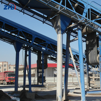 Centrale à béton stationnaire de taille moyenne, équipement de mélange de béton de type bande transporteuse pour les projets d'infrastructure