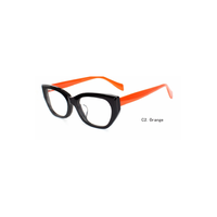 Montures de lunettes optiques rectangulaires audacieuses en acétate avec option de branches colorées pour lunettes de vue unisexe OEM ODM