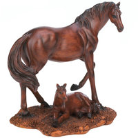 Acheter une statue de jument et de cheval en bronze fabriquée à la main Sculpture Décor équestre