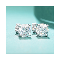 VOAINO personnalisé 9K 14K 18K oem prix compétitif vis arrière cvd laboratoire cultivé diamant boucle d'oreille pour femmes hommes 0.5ct 1ct 2ct