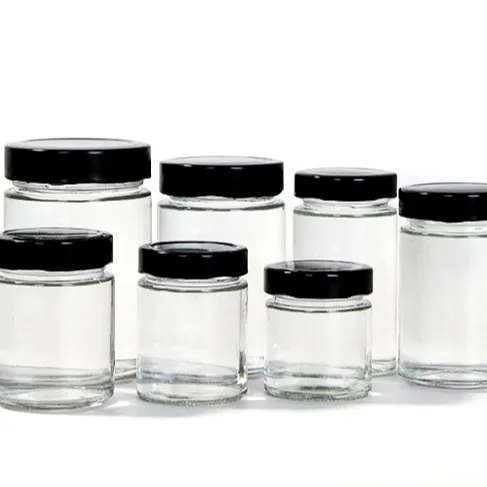 Frasco de vidro para armazenamento de alimentos, recipiente para vidro de 200ml para mel
