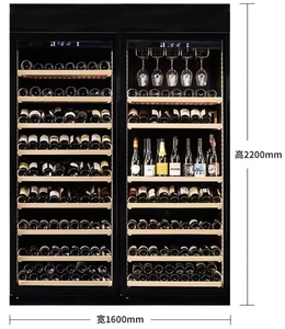 Cave à vin de luxe à grande capacité avec deux zones de température et double contrôle, capacité de 500 bouteilles, compresseur, haute qualité - Product Image 1