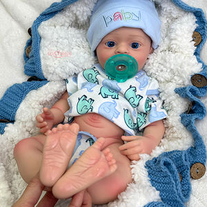 Muñecas <span class=keywords><strong>Reborn</strong></span> de Silicona Suave de Cuerpo Completo, Ojos Brillantes, 18 Pulgadas, Muñeco Bebé Recién Nacido, Sostiene Chupete Real, Colección de Artista - Product Image 2