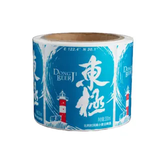 private can label packaging large roll stickers alcoholic beverage printing carton beer bottle