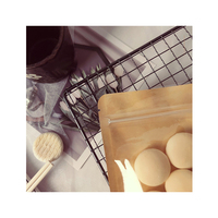 Dernier sac à fermeture éclair transparent d'un autre côté en papier kraft Offre Spéciale