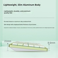 Clavier mécanique ultra-fin à profil bas, sans fil, tri-mode, pour PC et tablettes, touches translucides, rétroéclairées, avec fonction anti-ghosting complète
