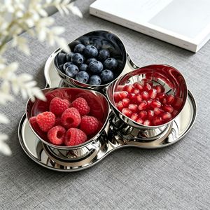 Dropshipping Shopify Bol à fruits en acier inoxydable, coupe à dessert, plateau de service pour collations, vaisselle multifonctionnelle pour la maison - Product Image 6