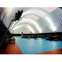 Dôme gonflable moderne blanc pour sports, tente de réception écologique, surface autonettoyante, résistant au feu, anti-corrosion, PVDF/PVC