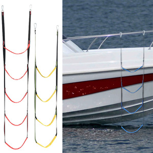 บันไดขึ้นเรือยางพับได้ บันไดแขวนทำจากไนลอน ตะขอสแตนเลส รับน้ำหนักได้ 300 ปอนด์ บันไดข้างเรือยอชท์ - Product Image 5