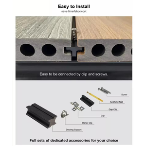 SHENGCHENG - Tarima de Madera Compuesta para Terraza Resistente a los Rayos UV, Tarima de Madera y Plástico Coextruido con Acabado Brillante - Product Image 2