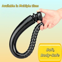 Dildo Doble de Silicona para Mujeres, Simulación de Vagina, Juguetes Sexuales para Lesbianas y Gays, PVC Médico, Color Negro, Envío Directo, Envío Gratis