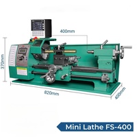 Tour à métaux horizontal manuel de table Fusai FS400, modèle 2026, 1000W, 220V, pour travaux moyens
