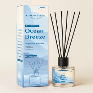 Ocean Breeze Reed Diffuser <b>Set</b> with Premium Fragrance Oil Black Reed Sticks Luxury Home Scent Decor <b>Gift</b> Collection - Product Image 3