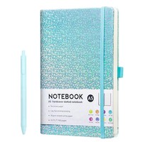 Carnet A5 à couverture rigide en cuir/PP avec sangle, stylo inclus, reliure thermique, tissu en lin, pour bureau, motif ciel étoilé, lignes horizontales, agenda personnalisé