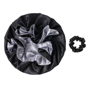 Gorro de Dormir Personalizado de Satén Grande, Reutilizable, de Doble Capa, con Banda Elástica para Ducha y Cordón Ajustable - Product Image 4